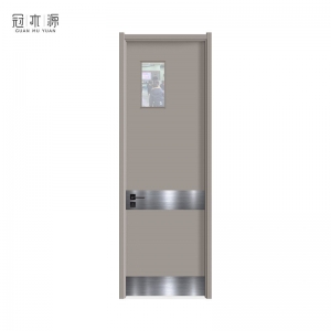 厂家定制工程门 现代生态医院学校实木室内房间不锈钢玻璃工程门
