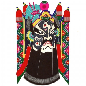 中国风蔚县彩色手工剪纸窗花批发 春节年画非遗工艺人物脸谱剪纸