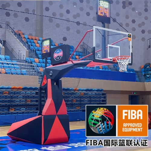 校园篮球架JNE-X9智能比赛高档电动升降移动式篮球架图2