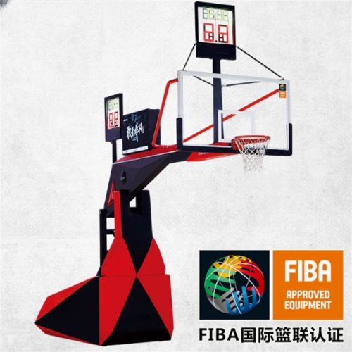 校园篮球架JNE-X9智能比赛高档电动升降移动式篮球架图1