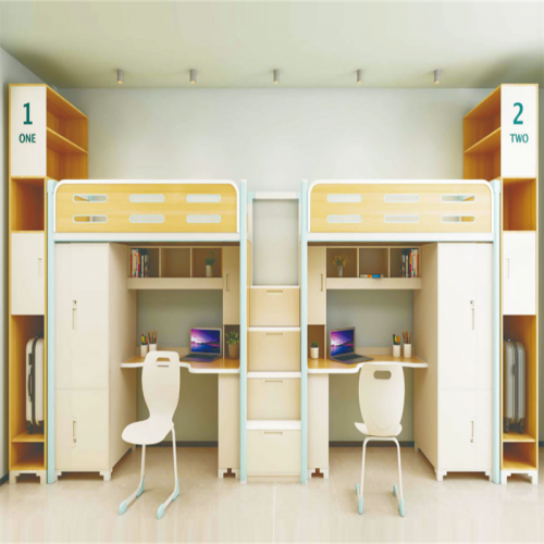 学校校园学生宿舍设施学生住宿公寓床系列四人走梯式GY-ZM4-4图1