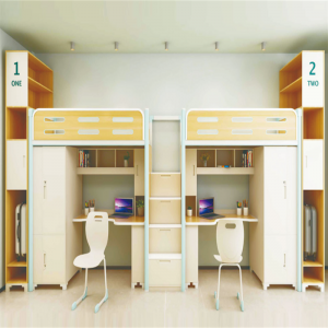 学校校园学生宿舍设施学生住宿公寓床系列四人走梯式GY-ZM4-4
