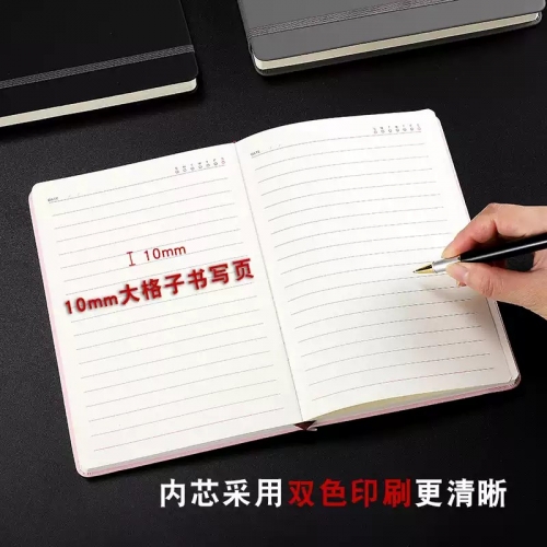 校园绑带笔记本子文具a5创意超厚加厚文艺精致商务记事本工作会议记录本硬面简约大学生日记本定制订做可印logoA5-240页【绑带】图8