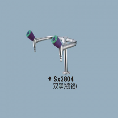 学校教学实验室器材实验室水嘴系列SX3804 双联 镀铬图1