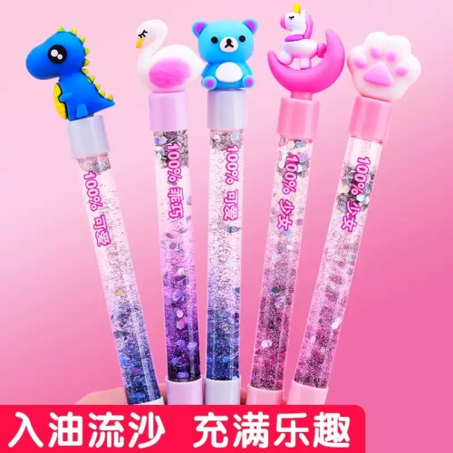 流沙笔可爱超萌网红流沙中性笔女生款奖品小学生好看的漂亮创意卡通黑色笔奖励学生期末礼物文具批发学习用品图5