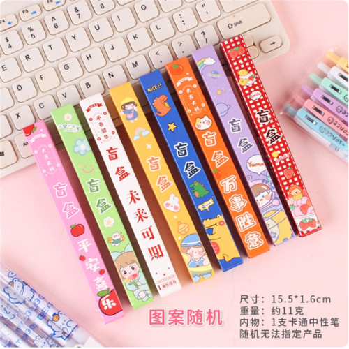 励志卡通文具盲盒笔按动中性笔高颜值盲袋网红新款批发小学生奖品奖励小礼品实用你女孩全班礼物学习文具用品图3