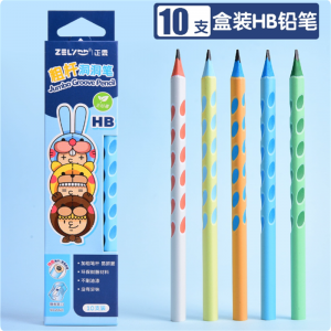 加粗洞洞铅笔小学生专用正姿铅笔一年级初学者练字笔粗杆特粗幼儿园儿童hb写字书写考试用大三角杆铅笔批发
