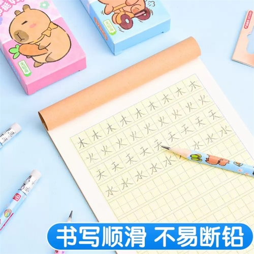 卡皮巴拉皮头铅笔HB学生专用学习用品幼儿园初学者高颜值皮头铅笔小学生奖品礼物小礼品图3