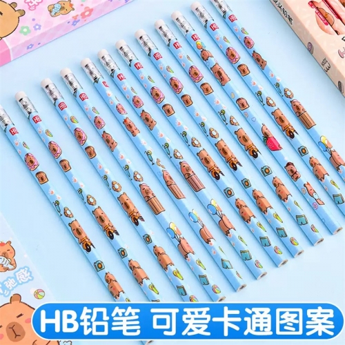 卡皮巴拉皮头铅笔HB学生专用学习用品幼儿园初学者高颜值皮头铅笔小学生奖品礼物小礼品图5
