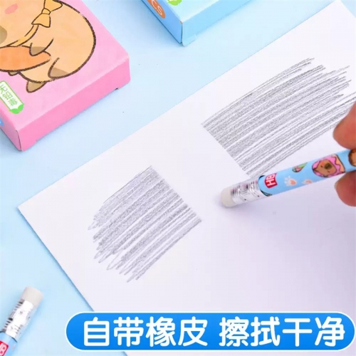 卡皮巴拉皮头铅笔HB学生专用学习用品幼儿园初学者高颜值皮头铅笔小学生奖品礼物小礼品图6