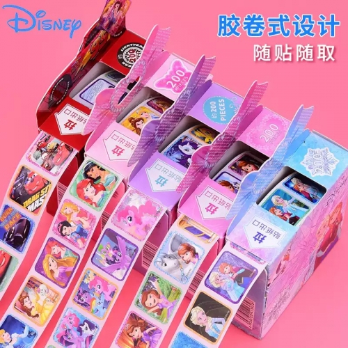 冰雪奇缘贴纸女孩儿童贴画卡通白雪公主贴纸迪士尼奖品小学生奖励贴纸礼物礼品爱莎小公主抽拉卷卷贴纸图3