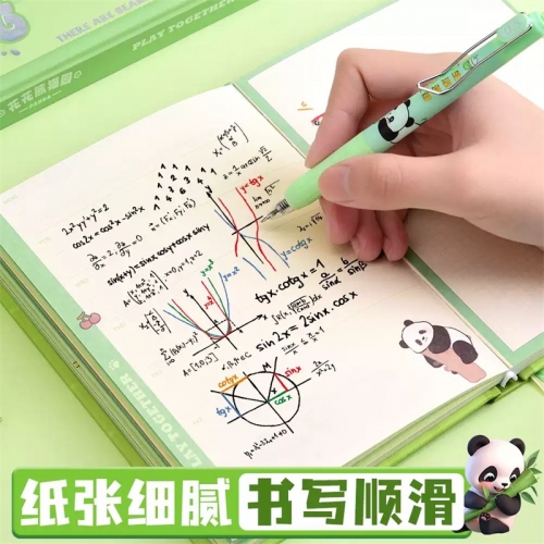 熊猫笔记本子高颜值硬面手账本女孩奖励学生小礼品小本本随身记手帐小本子便携随身小号日记手杖本记事本图2