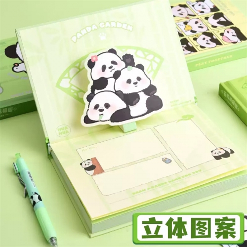 熊猫笔记本子高颜值硬面手账本女孩奖励学生小礼品小本本随身记手帐小本子便携随身小号日记手杖本记事本图4