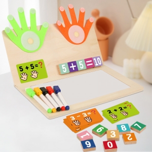 数学加减法教具幼儿园儿童早教益智数字带画板掰手指算数玩具