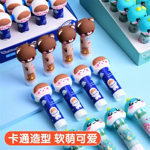 胶棒固体胶大号小学生卡通胶水儿童幼儿园手工课强力胶水学生用考研小刀固体胶棒大容量12支高粘度胶棒图3