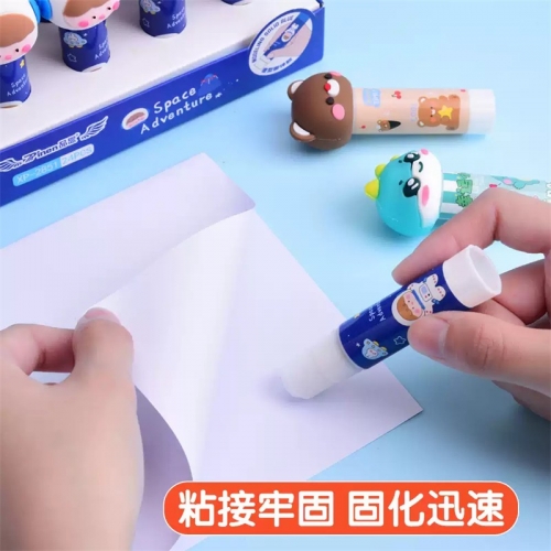胶棒固体胶大号小学生卡通胶水儿童幼儿园手工课强力胶水学生用考研小刀固体胶棒大容量12支高粘度胶棒图4