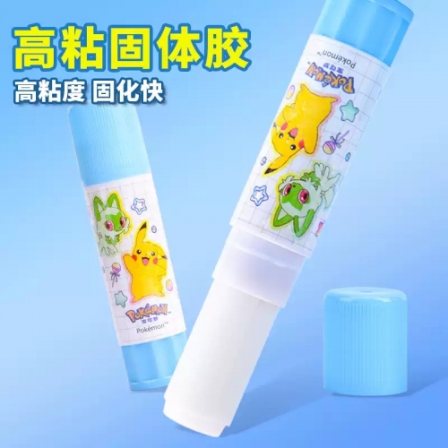 正版宝可梦胶棒固体胶幼儿园小学生专用儿童高粘度胶棒笔皮卡丘diy手工胶水办公用品透明浆糊笔白胶入学必备图5