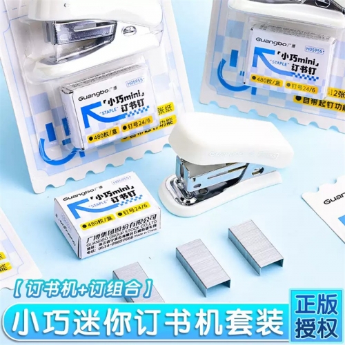 订书机学生文具小号钉书器套装高颜值起钉器便携迷你装订机图3