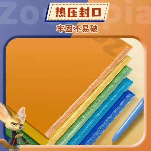 迪士尼文件袋a4透明加厚防水大容量儿童小学生专用塑料按扣文件夹包试卷收纳整理科目分类档案资料袋初中文具图3