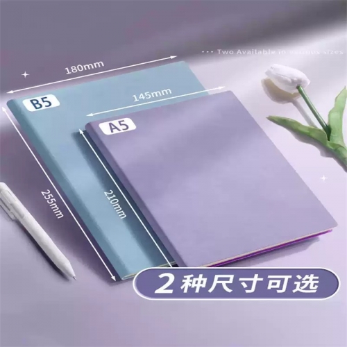 肤感软皮笔记本2025新款高颜值本子初高中生专用加厚A5错题摘抄笔记记录简约办公日记事计划皮面横线可定制图4