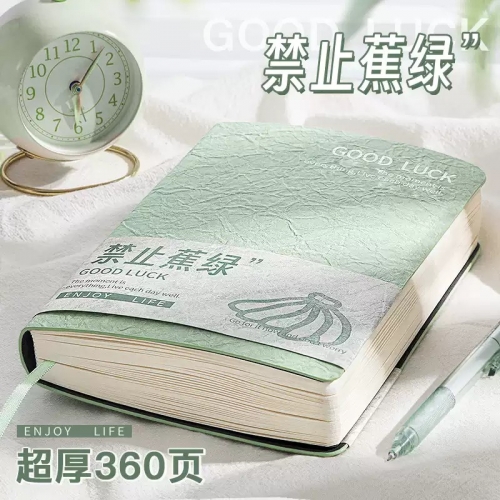 笔记本本子pu皮面褶皱加厚A5记事本办公简约会议记录本大学生考研精致高颜值日记本ins风横线备忘录图4