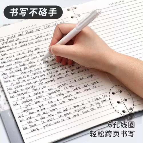 迪士尼活页本B5不硌手笔记本高颜值米奇外壳学生用可拆卸可翻折线圈本活页纸初中生大学生专用简约记事本本子图2
