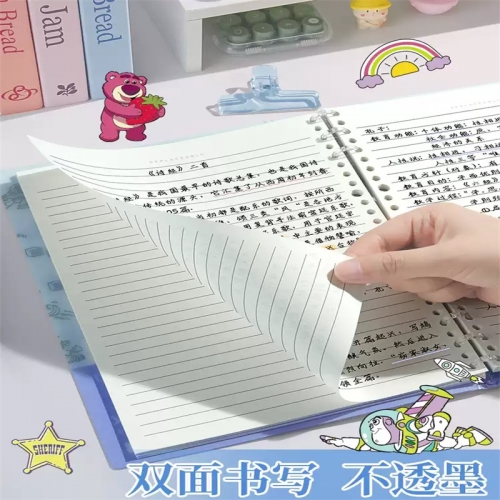 新款迪士尼b5活页笔记本子日记本记事本线圈本高颜值ins风小学生活页夹可拆卸外壳初中生专用漂亮好看图3