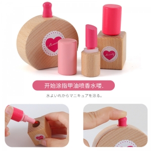 木制儿童仿真梳妆台化妆玩具女孩过家家套装小女生化妆品玩具