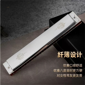 学校教学音乐器材24孔复音口琴T2406K 升级款入门演奏乐器
