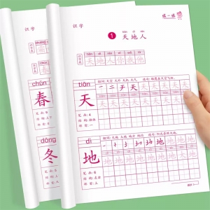 一年级练字字帖上册下册小学生1年级每日一练儿童笔画笔顺练语文生字同步练字帖人教版练习册写字描红本硬笔书法练字本寒假楷书