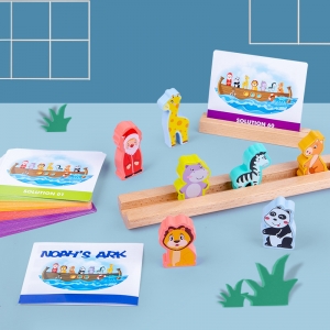早教儿童诺亚方舟动物排序游戏锻炼逻辑思维手眼协调益智玩具